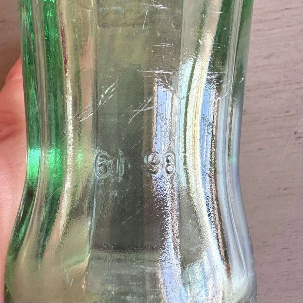 VTG Coca-Cola Coke Soda Light Green Embossed Glass Bottle Wilmington DE Retro - Picture 7 of 10